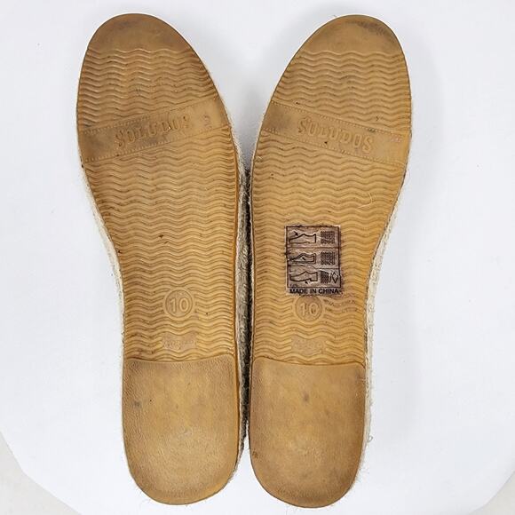 Soludos Rainbow Smoking Slipper Women 10 Cream Canvas Rainbow Espadrille - Picture 11 of 11